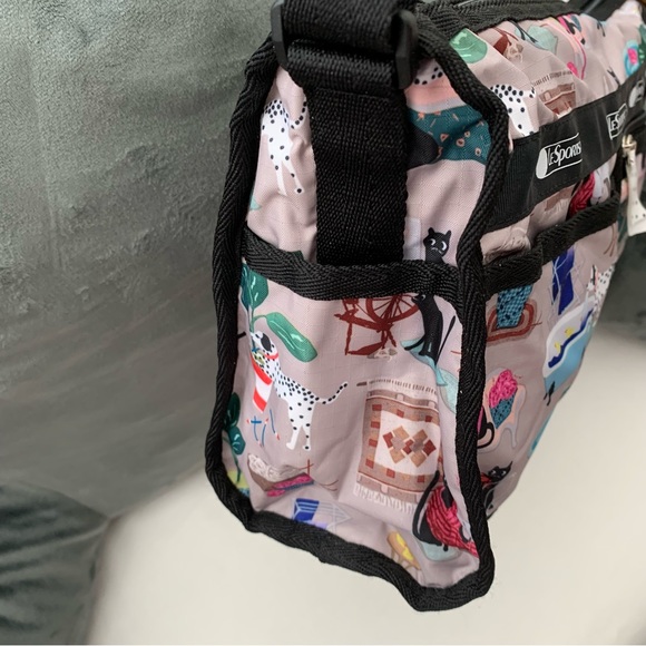 leSportsac crossbody bag with cat and dog print - Picture 2 of 9